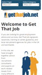 Mobile Screenshot of getthatjob.net